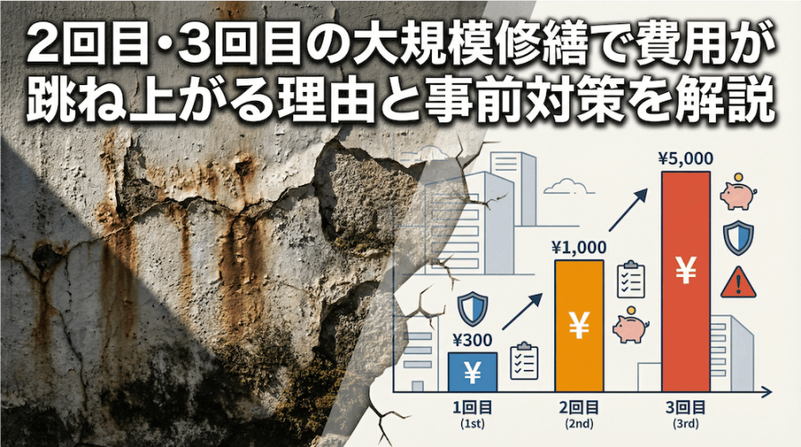 2回目・3回目の大規模修繕で費用が跳ね上がる理由と事前対策を解説