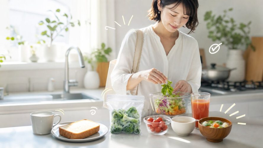 忙しい朝でもできる、野菜不足解消のリアルな方法3つ